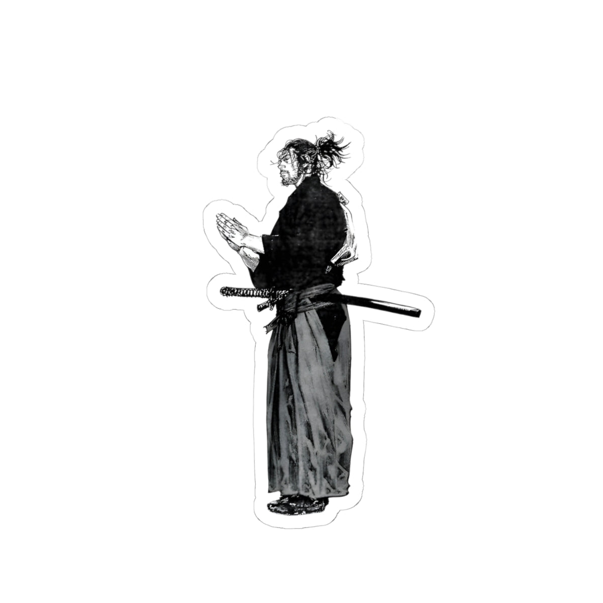 Prayer Warrior Sticker — Musashi Samurai