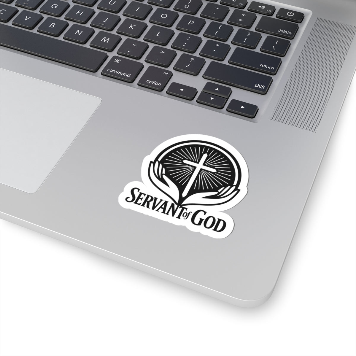 Servant of God Logo Sticker (White)