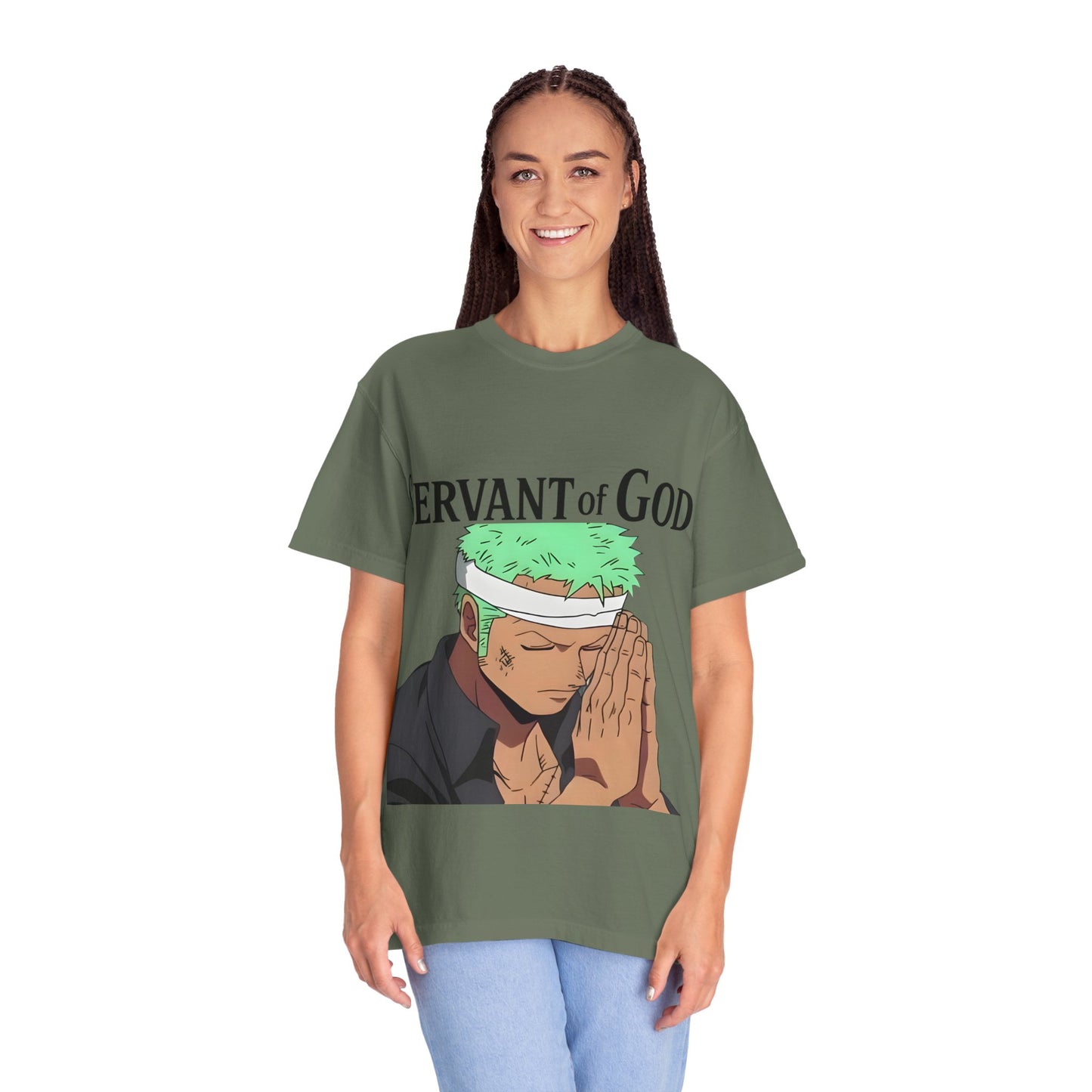 Prayer Warrior Samurai Anime T-Shirt — Servant of God™ “Lord’s Prayer” Graphic