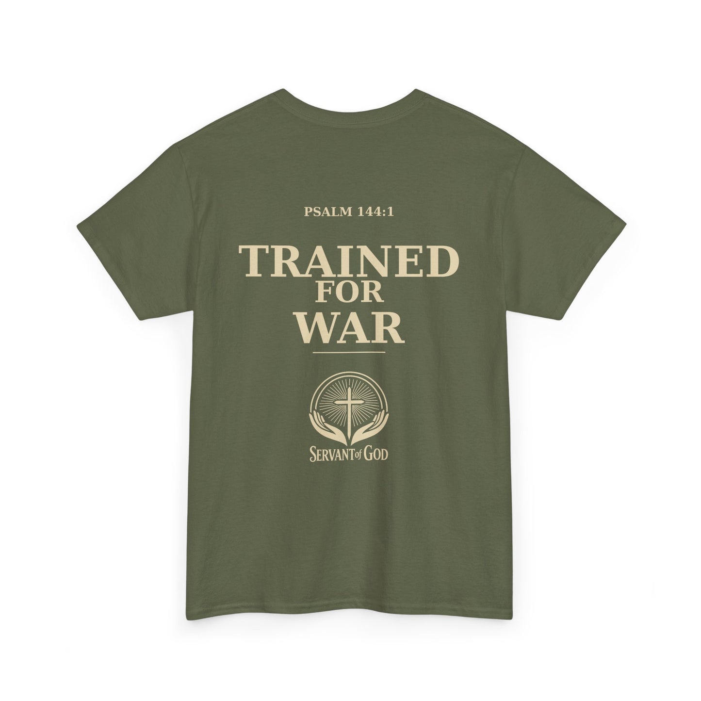 Servant of God™ “Trained For War” Psalm 144:1 Christian Warrior Anime Streetwear T-Shirt