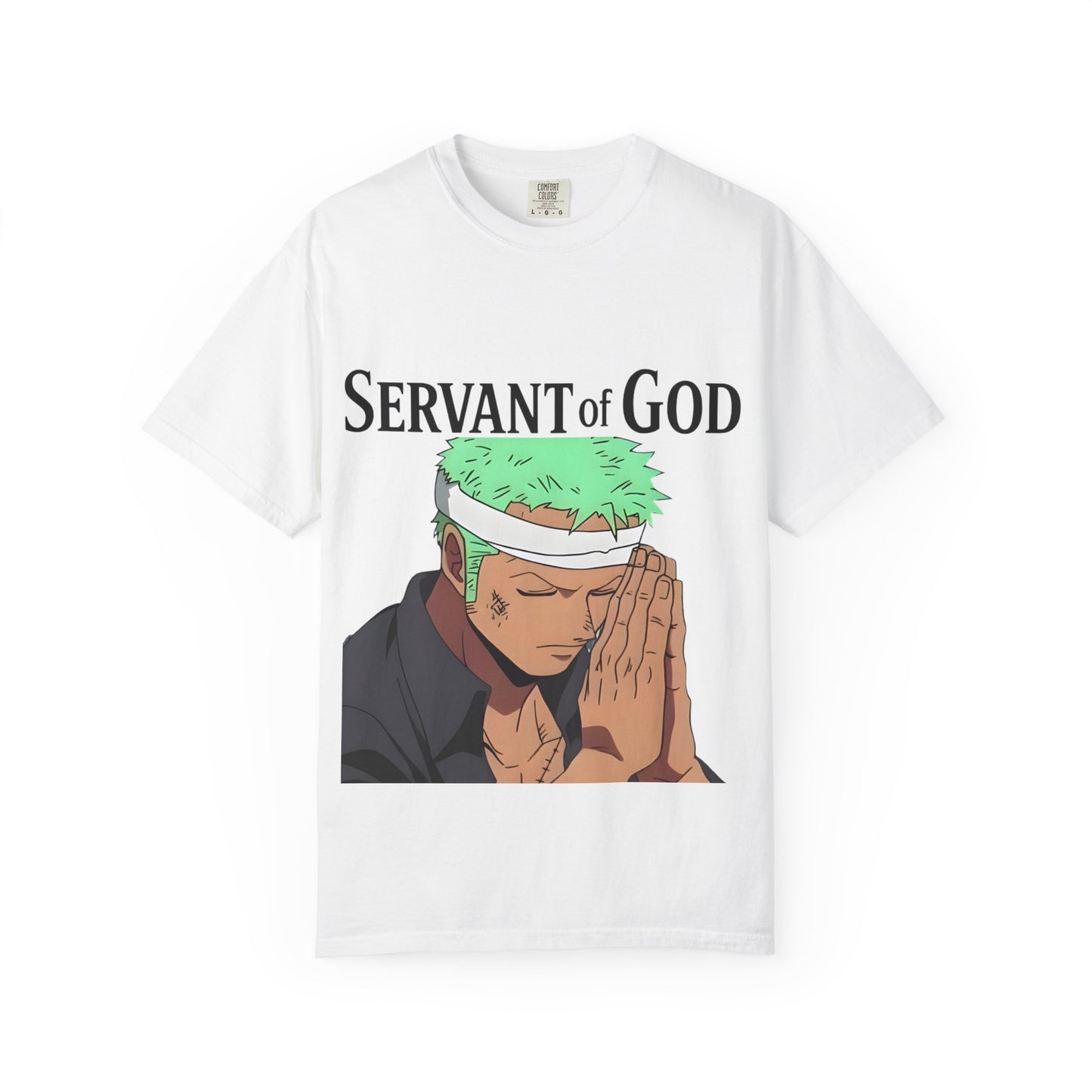 Prayer Warrior Samurai Anime T-Shirt — Servant of God™ “Lord’s Prayer” Graphic