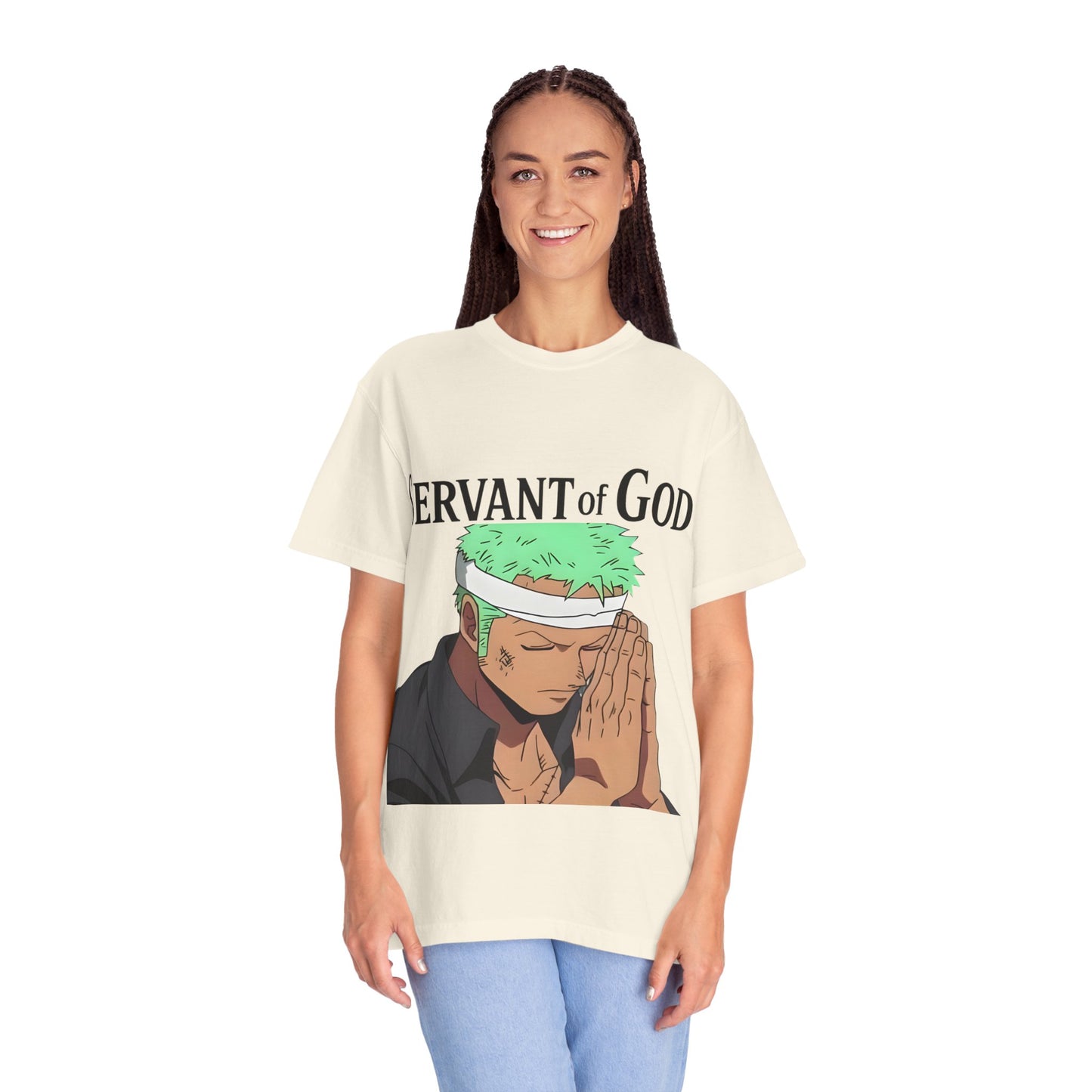Prayer Warrior Samurai Anime T-Shirt — Servant of God™ “Lord’s Prayer” Graphic