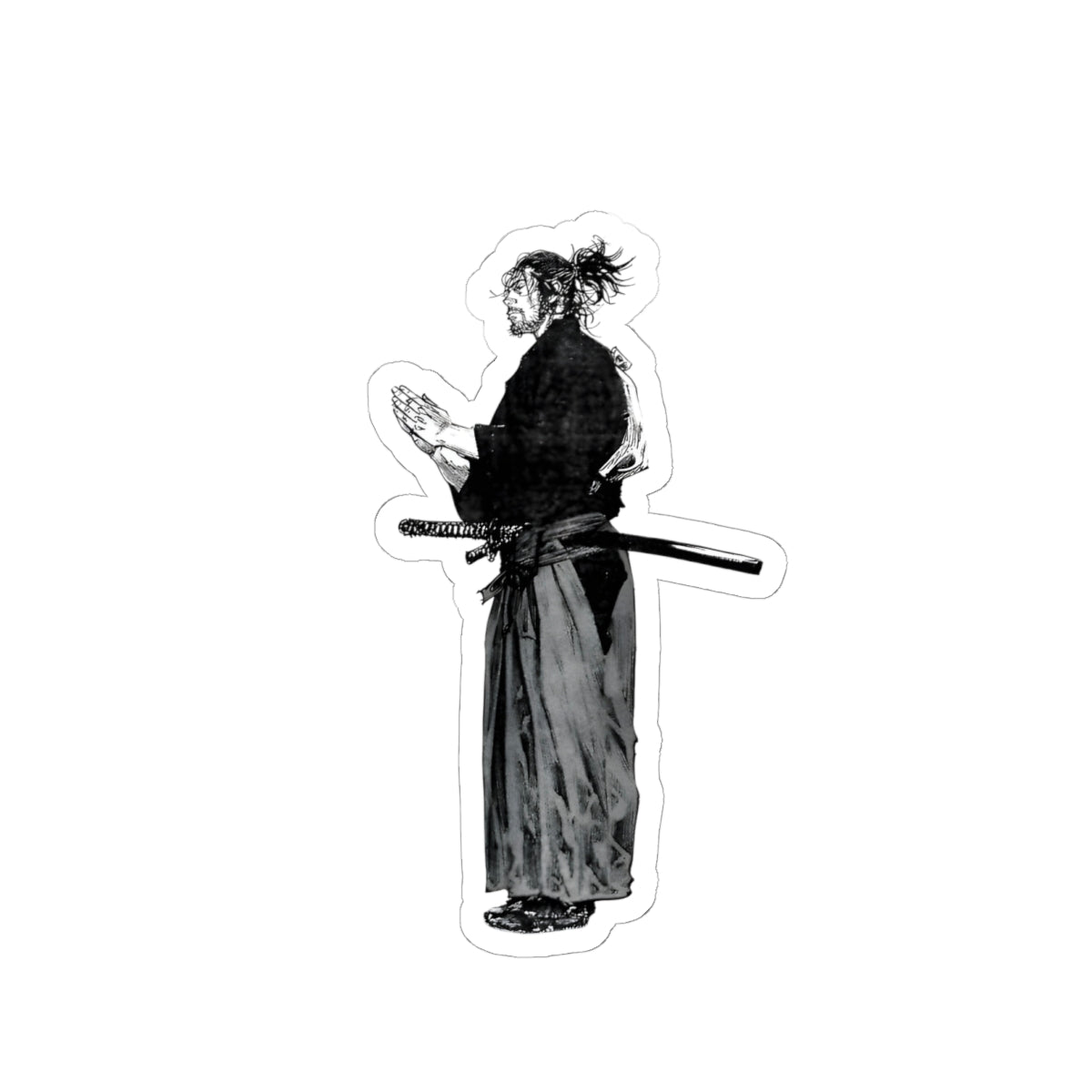Prayer Warrior Sticker — Musashi Samurai
