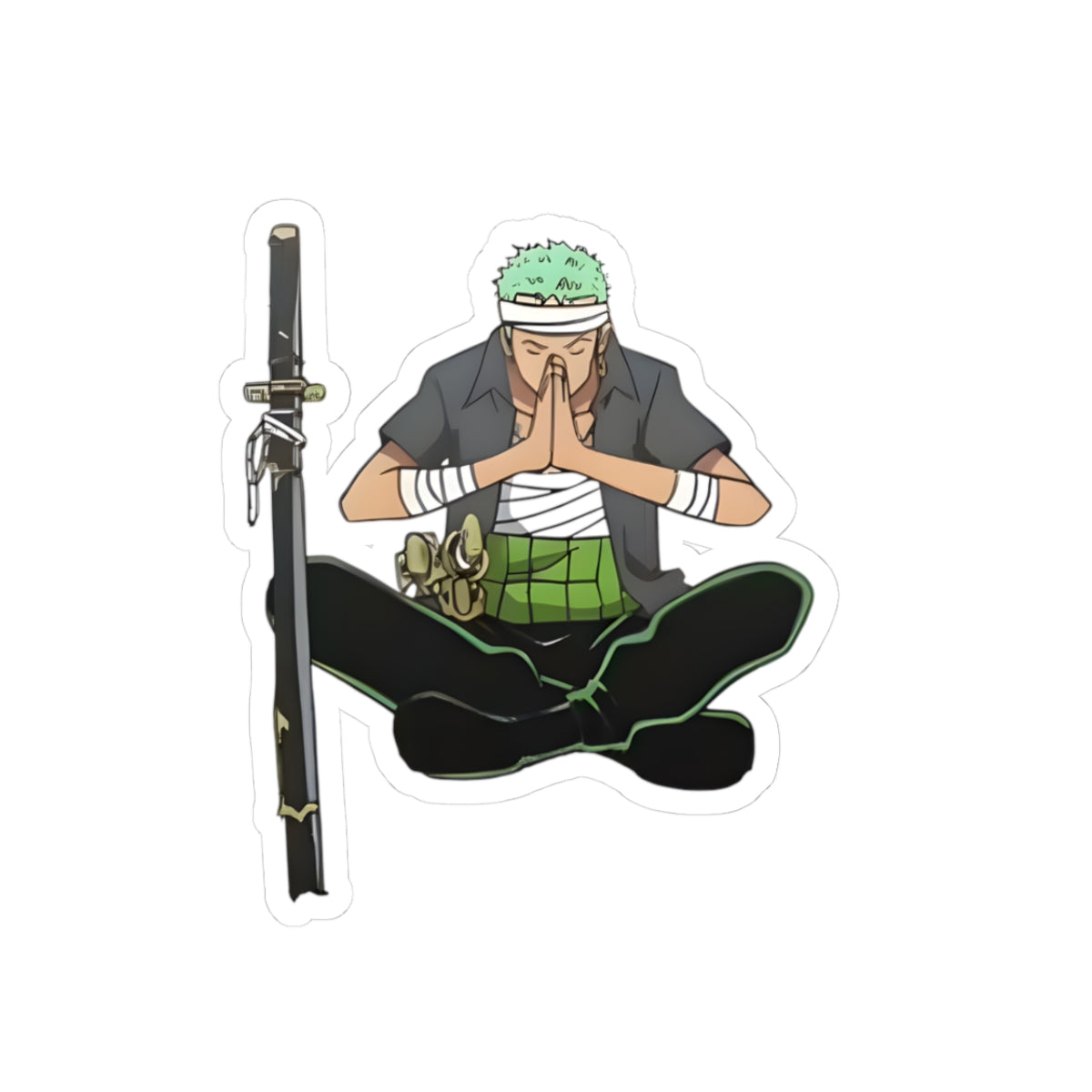 Prayer Warrior Zoro Anime Sticker -Decorative Decal