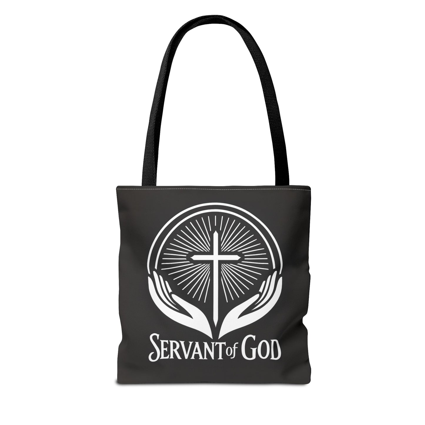 Servant of God Tote Bag | Prayer Graphic