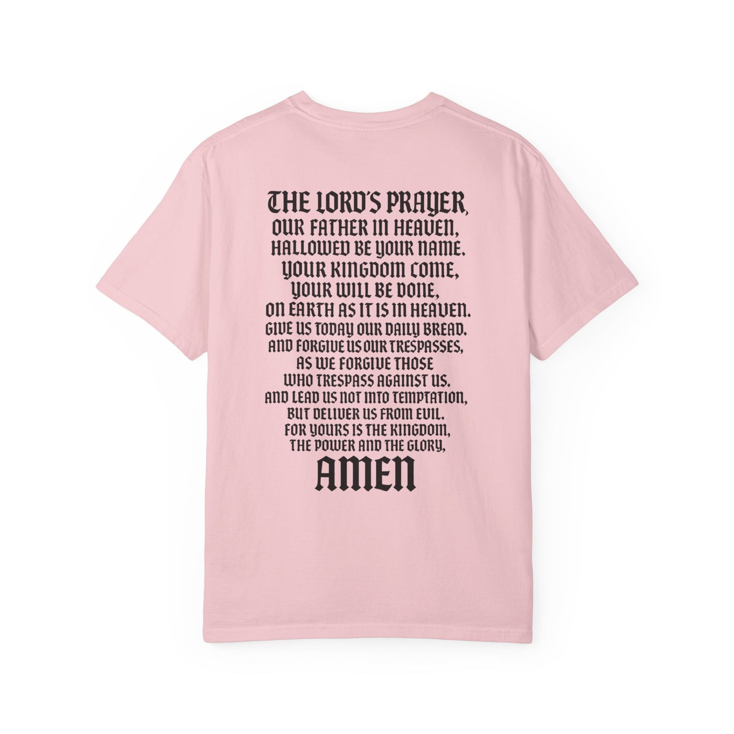 Lord’s Prayer T-Shirt — Servant of God™, Faith Tee (black text)
