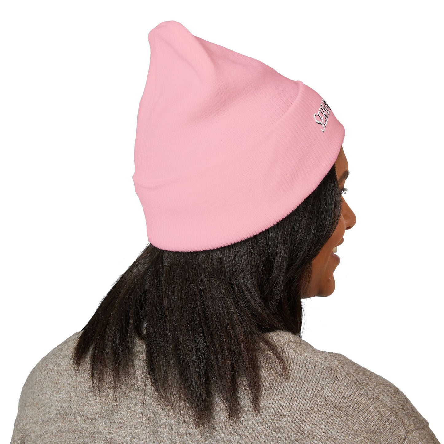 Servant of God™ Embroidered Beanie — Minimalist (white text)