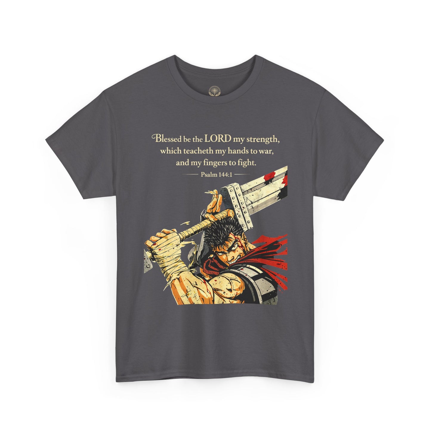 Servant of God™ “Trained For War” Psalm 144:1 Christian Warrior Anime Streetwear T-Shirt