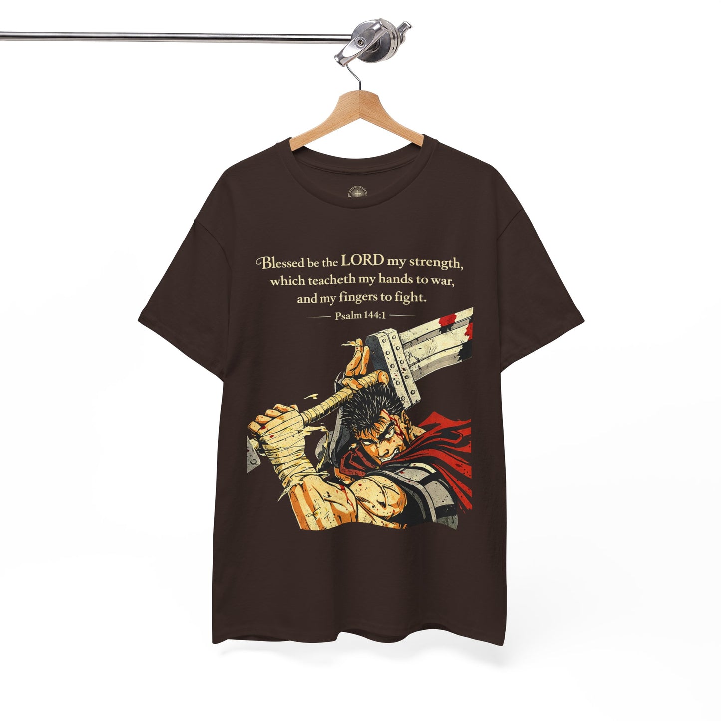 Servant of God™ “Trained For War” Psalm 144:1 Christian Warrior Anime Streetwear T-Shirt